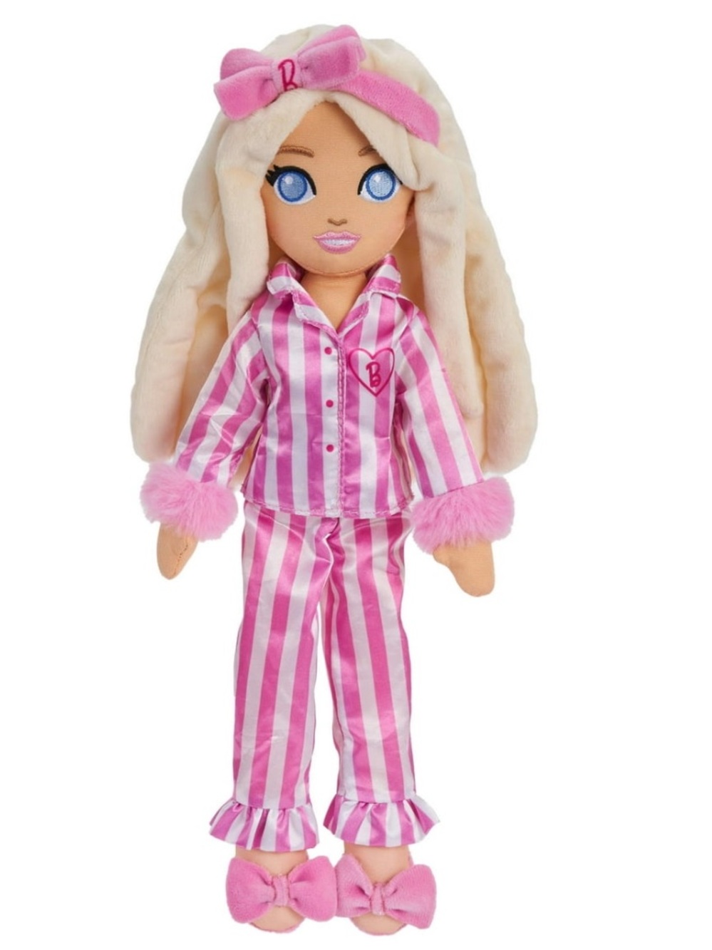 Sweet Dreams Barbie "Malibu" Plush Soft Doll in Bedtime Outfit with Bow Headband
